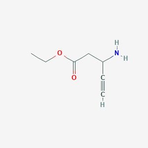 molecular formula C7H11NO2 B1262297 Ethyl 3-aminopent-4-ynoate 