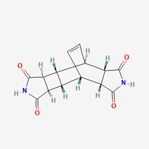 molecular formula C14H12N2O4 B1262307 (1S,2S,3R,7S,8R,9R,10S,14R)-5,12-diazapentacyclo[7.5.2.02,8.03,7.010,14]hexadec-15-ene-4,6,11,13-tetrone 