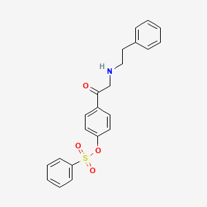 molecular formula C22H21NO4S B12623131 4-[N-(2-Phenylethyl)glycyl]phenyl benzenesulfonate CAS No. 920804-54-2