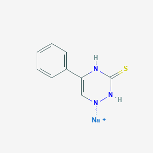 molecular formula C9H8N3NaS B1262314 5-Phenyl-as-triazine-3-thiol sodium salt CAS No. 77192-52-0