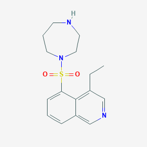 molecular formula C16H21N3O2S B1262316 5-(1,4-Diazepan-1-ylsulfonyl)-4-ethylisoquinoline 