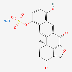 molecular formula C20H13NaO8S B1262323 Halenaquinol sulfate 