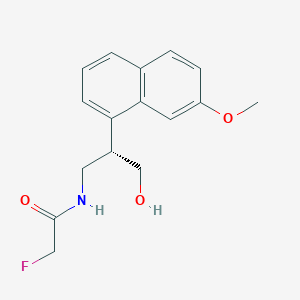 molecular formula C16H18FNO3 B1262325 2-fluoro-N-[(2S)-3-hydroxy-2-(7-methoxy-1-naphthyl)propyl]acetamide 