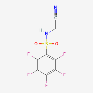 molecular formula C8H3F5N2O2S B12623289 N-(Cyanomethyl)-2,3,4,5,6-pentafluorobenzene-1-sulfonamide CAS No. 918311-91-8