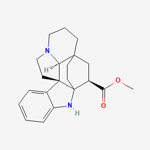 molecular formula C21H26N2O2 B1262334 methyl (9R,18R,21S)-2,12-diazahexacyclo[14.2.2.19,12.01,9.03,8.016,21]henicosa-3,5,7-triene-18-carboxylate 