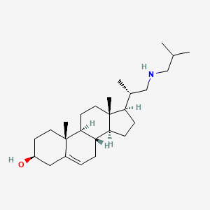 molecular formula C26H45NO B1262335 (3S,8S,9S,10R,13S,14S,17R)-10,13-dimethyl-17-[(2S)-1-(2-methylpropylamino)propan-2-yl]-2,3,4,7,8,9,11,12,14,15,16,17-dodecahydro-1H-cyclopenta[a]phenanthren-3-ol 