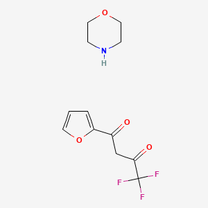 molecular formula C12H14F3NO4 B12623414 Morpholine;4,4,4-trifluoro-1-(furan-2-yl)butane-1,3-dione CAS No. 921603-23-8