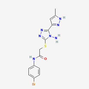 molecular formula C14H14BrN7OS B12623438 C14H14BrN7OS 