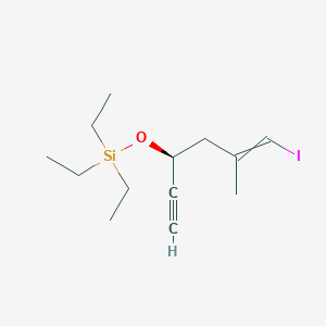 molecular formula C13H23IOSi B12623446 Triethyl{[(3S)-6-iodo-5-methylhex-5-en-1-yn-3-yl]oxy}silane CAS No. 918313-71-0