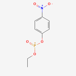 molecular formula C8H9NO5P+ B1262345 p-Nitrophenyl ethyl phosphonate CAS No. 32357-11-2