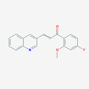 molecular formula C19H14FNO2 B12623455 1-(4-Fluoro-2-methoxyphenyl)-3-(quinolin-3-yl)prop-2-en-1-one CAS No. 914384-08-0