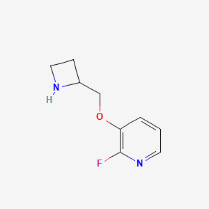 molecular formula C9H11FN2O B1262351 3-(2-Azetidinylmethoxy)-2-fluoropyridine 