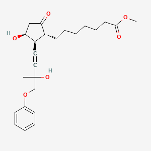 molecular formula C24H32O6 B1262352 methyl 7-[(1R,2S,3S)-3-hydroxy-2-(3-hydroxy-3-methyl-4-phenoxybut-1-ynyl)-5-oxocyclopentyl]heptanoate 