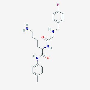 molecular formula C22H29FN4O2 B12623604 N-[(4-Fluorophenyl)methyl]glycyl-N-(4-methylphenyl)-L-lysinamide CAS No. 918436-07-4