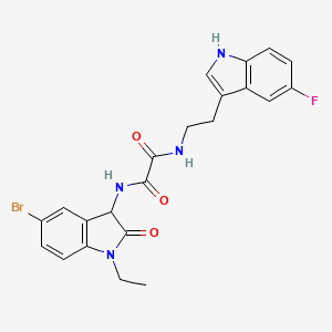 molecular formula C22H20BrFN4O3 B12623608 C22H20BrFN4O3 
