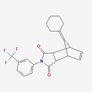 molecular formula C22H20F3NO2 B12623636 C22H20F3NO2 