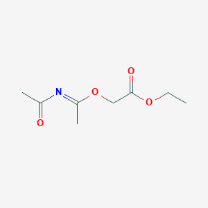 molecular formula C8H13NO4 B12623639 Ethyl {[(1E)-N-acetylethanimidoyl]oxy}acetate CAS No. 917598-72-2