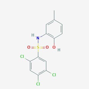 molecular formula C13H10Cl3NO3S B12623677 Benzenesulfonamide, 2,4,5-trichloro-N-(2-hydroxy-5-methylphenyl)- CAS No. 915372-71-3