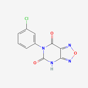 molecular formula C10H5ClN4O3 B12623719 6-(3-Chlorophenyl)[1,2,5]oxadiazolo[3,4-d]pyrimidine-5,7(4H,6H)-dione 