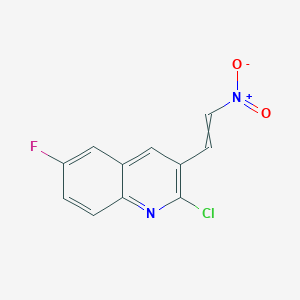 molecular formula C11H6ClFN2O2 B12623738 2-Chloro-6-fluoro-3-(2-nitroethenyl)quinoline CAS No. 1031929-30-2