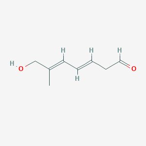 molecular formula C8H12O2 B1262376 (E,E)-7-hydroxy-6-methylhepta-3,5-dienal 