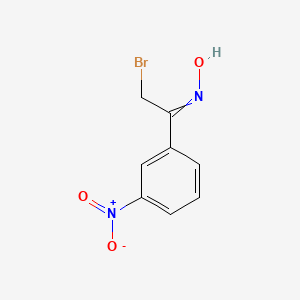 molecular formula C8H7BrN2O3 B12623769 N-[2-Bromo-1-(3-nitrophenyl)ethylidene]hydroxylamine CAS No. 921744-12-9