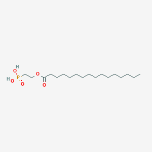 molecular formula C18H37O5P B12623814 [2-(Hexadecanoyloxy)ethyl]phosphonic acid CAS No. 921604-69-5
