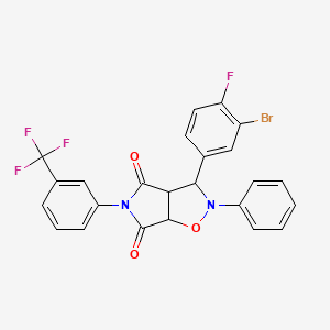 molecular formula C24H15BrF4N2O3 B12623820 C24H15BrF4N2O3 