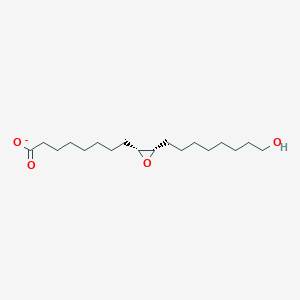 molecular formula C18H33O4- B1262384 (9R,10S)-18-hydroxy-9,10-epoxystearate 