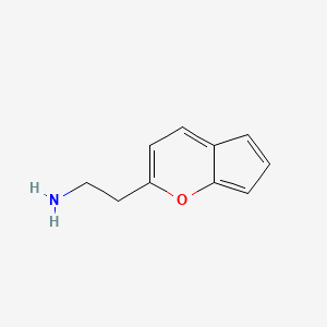 molecular formula C10H11NO B12623847 2-(Cyclopenta[b]pyran-2-yl)ethan-1-amine CAS No. 936701-37-0