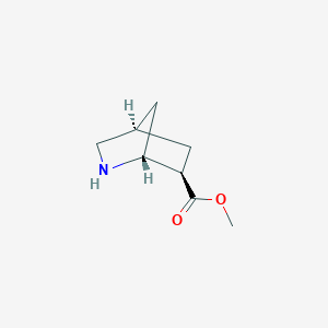 molecular formula C8H13NO2 B126239 Methyl (1R,4R,6R)-2-azabicyclo[2.2.1]heptane-6-carboxylate CAS No. 149494-52-0