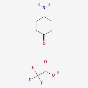 molecular formula C8H12F3NO3 B12623948 Cyclohexanone, 4-amino-, 2,2,2-trifluoroacetate 