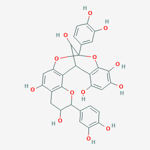 molecular formula C30H24O13 B1262396 5,13-Bis(3,4-dihydroxyphenyl)-4,12,14-trioxapentacyclo[11.7.1.02,11.03,8.015,20]henicosa-2(11),3(8),9,15(20),16,18-hexaene-6,9,16,17,19,21-hexol 