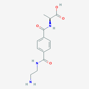 molecular formula C13H17N3O4 B12623989 N-{4-[(2-Aminoethyl)carbamoyl]benzoyl}-L-alanine CAS No. 919772-01-3