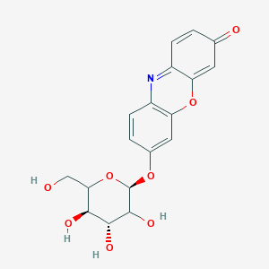 molecular formula C18H17NO8 B1262401 Resorufin-beta-D-galactopyranoside 