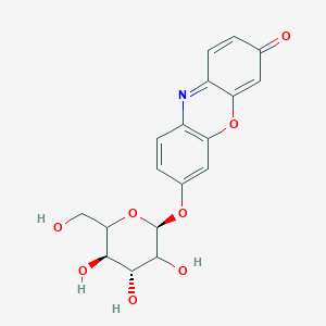 molecular formula C18H17NO8 B1262401 3-Phenoxazone 7-(beta-D-galactopyranoside) 