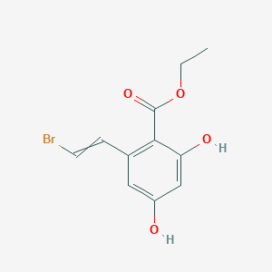 molecular formula C11H11BrO4 B12624022 Ethyl 2-(2-bromoethenyl)-4,6-dihydroxybenzoate CAS No. 921882-74-8