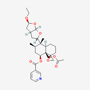 molecular formula C30H41NO8 B1262403 Scutebarbatine J(rel) 
