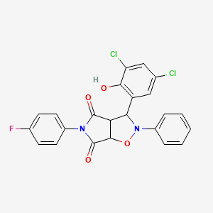 molecular formula C23H15Cl2FN2O4 B12624053 C23H15Cl2FN2O4 