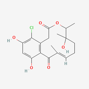 molecular formula C18H21ClO6 B1262406 Oxacyclododecindione 