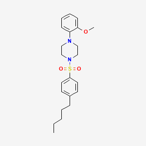 molecular formula C22H30N2O3S B12624100 Piperazine, 1-(2-methoxyphenyl)-4-[(4-pentylphenyl)sulfonyl]- CAS No. 920527-68-0