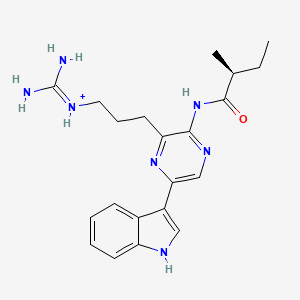 molecular formula C21H28N7O+ B1262415 oxidized Cypridina luciferin(1+) 