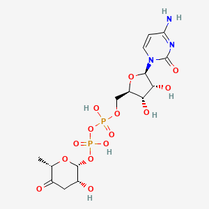 molecular formula C15H23N3O14P2 B1262417 CDP-4-dehydro-3,6-dideoxy-D-glucose epimer 