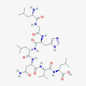 molecular formula C35H60N10O9 B12624173 L-Leucylglycyl-L-histidyl-L-leucyl-L-asparaginyl-L-valyl-L-leucine CAS No. 918529-45-0