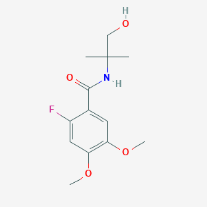 molecular formula C13H18FNO4 B1262422 2-fluoro-N-(1-hydroxy-2-methylpropan-2-yl)-4,5-dimethoxybenzamide 