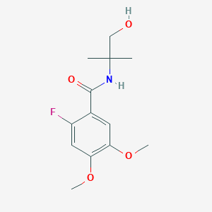 2-fluoro-N-(1-hydroxy-2-methylpropan-2-yl)-4,5-dimethoxybenzamide