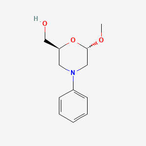 molecular formula C12H17NO3 B12624255 [(2S,6S)-6-methoxy-4-phenylmorpholin-2-yl]methanol CAS No. 920756-39-4