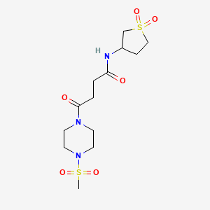 molecular formula C13H23N3O6S2 B12624277 N-(1,1-dioxidotetrahydrothiophen-3-yl)-4-[4-(methylsulfonyl)piperazin-1-yl]-4-oxobutanamide 