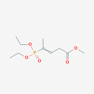 molecular formula C10H19O5P B12624283 Methyl 4-(diethoxyphosphoryl)pent-3-enoate CAS No. 921213-05-0