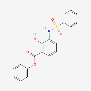 molecular formula C19H15NO5S B12624334 Phenyl 3-[(benzenesulfonyl)amino]-2-hydroxybenzoate CAS No. 918632-69-6